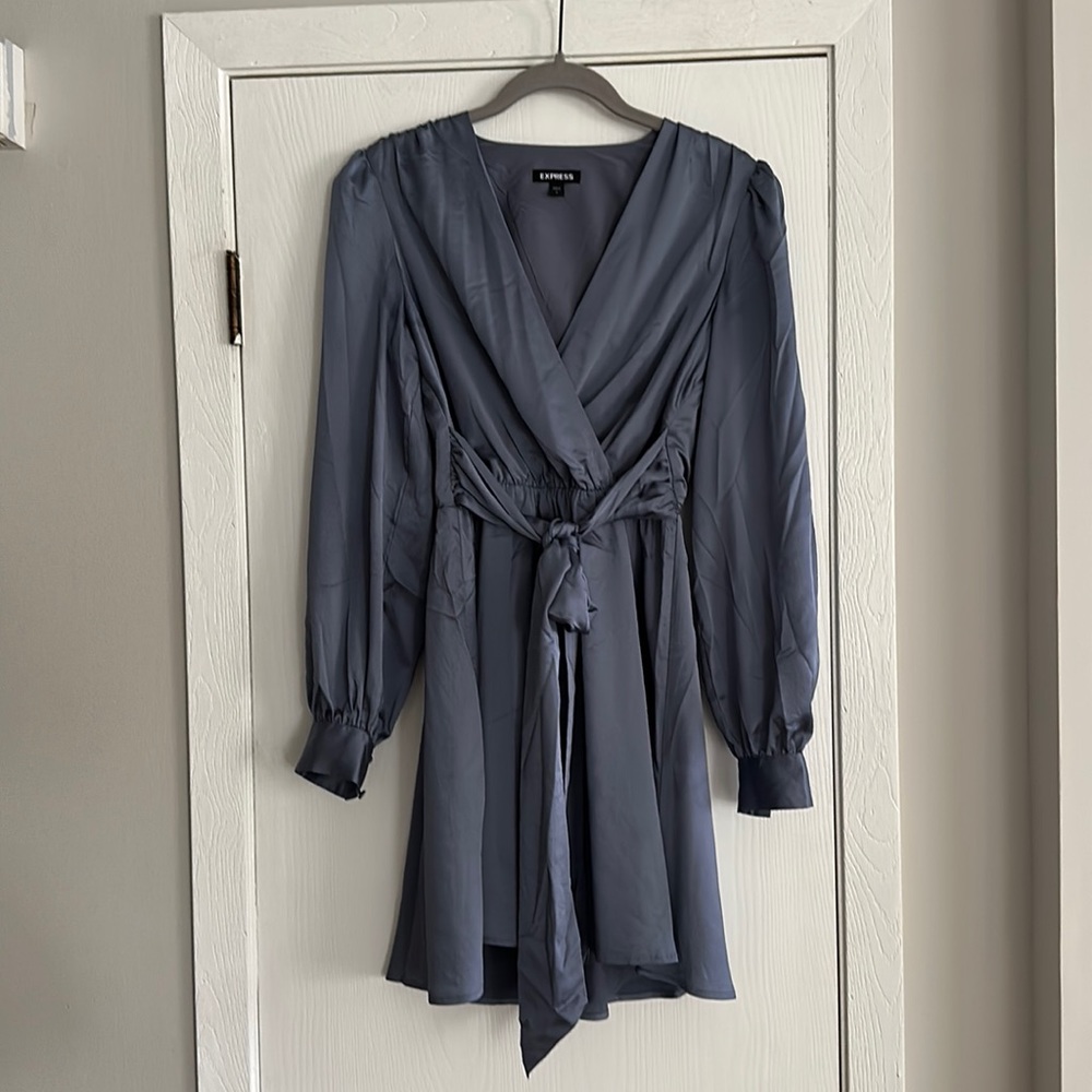 Satin Wrap Dress